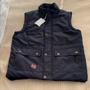 Men's Classic Black with Faux Fur Lining Quilted Vest
